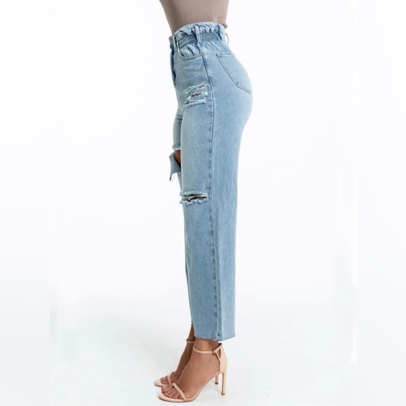 NEW High Waisted Ripped Jeans - Picture 3 of 4